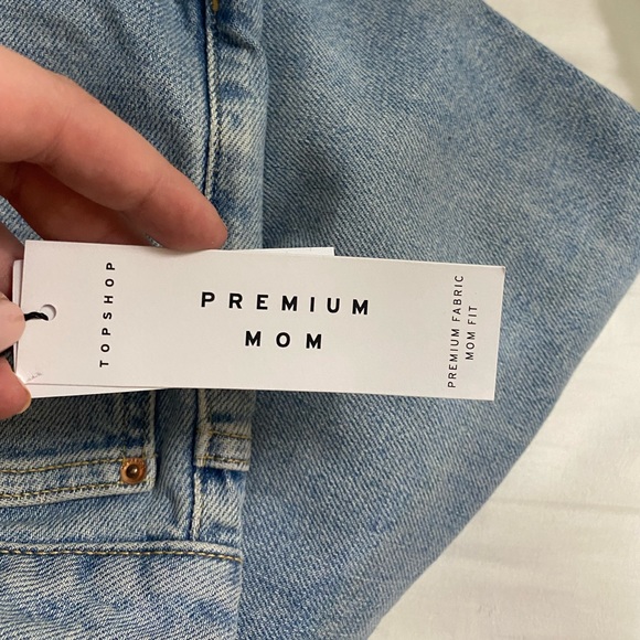 NWT topshop premium mom jeans in bleach wash - Picture 8 of 16